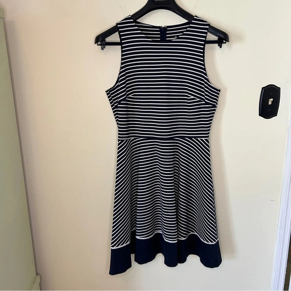 Kate Spade Broome Street Stripe Ponte Dress Fit and Flare - Picture 1 of 6